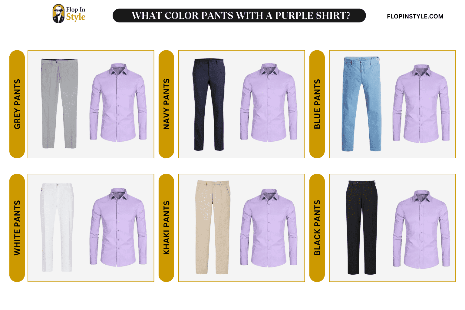 What Color Pants With A Purple Shirt? (Outfit Ideas)