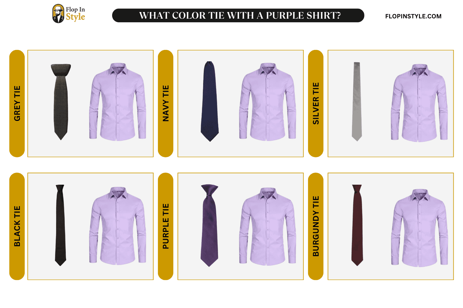 light purple shirt what color tie